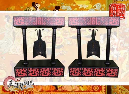 單件編鐘工藝品、外賓禮品、中國(guó)青銅編鐘
